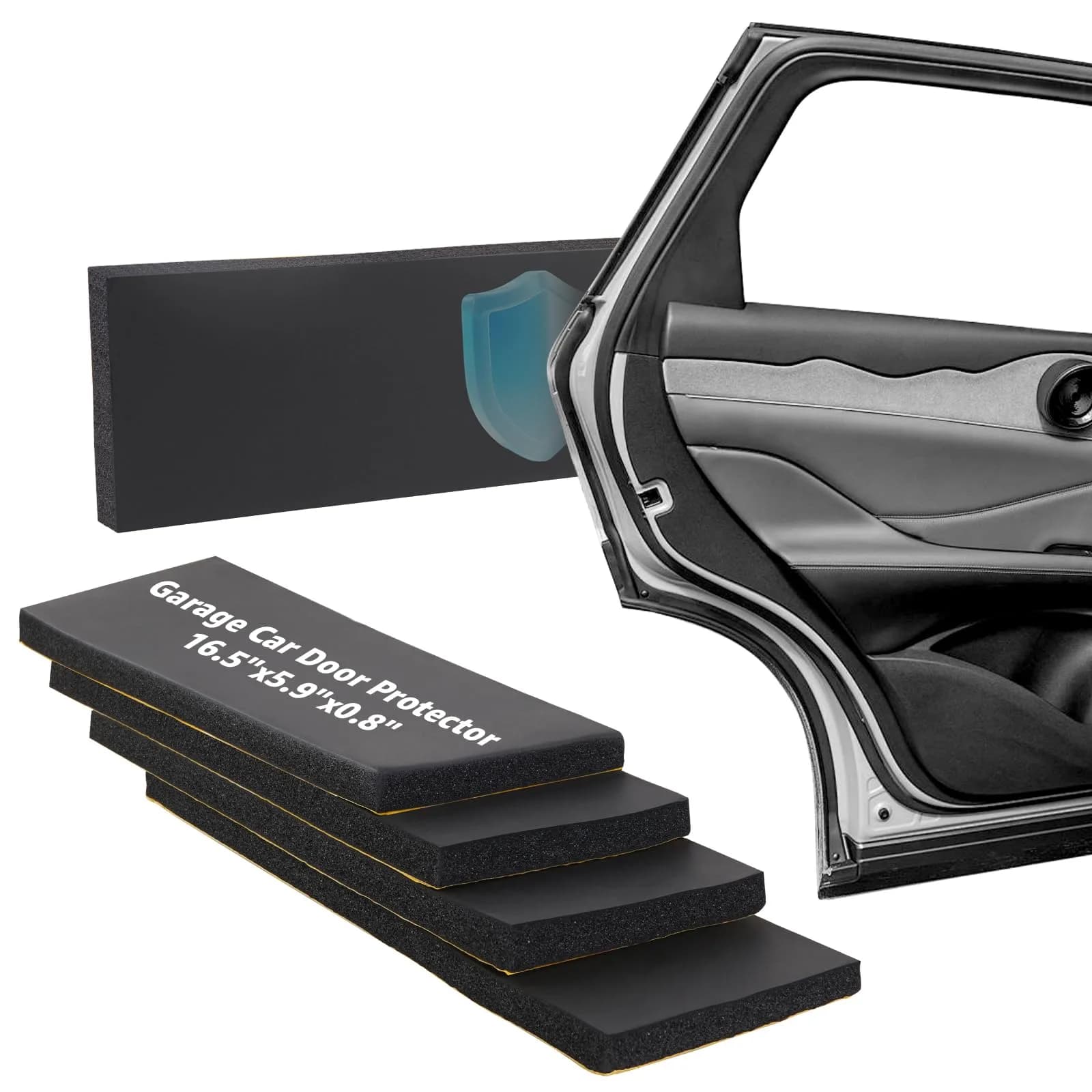 PICK FOR LIFE Garage Wall Protector 4 Pack 42cm (16.5") x 13.4cm (5.3") x 2cm (0.8") | Protects Car Doors from Scratches & Dents