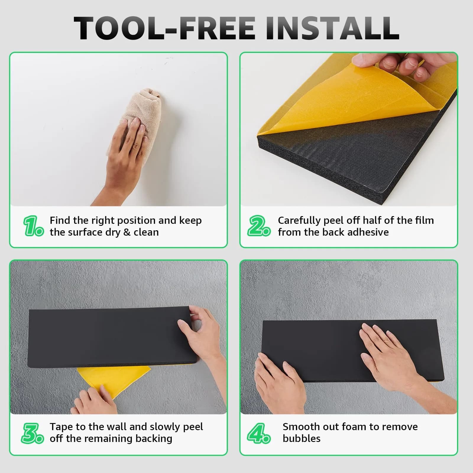 PICK FOR LIFE Garage Wall Protector 4 Pack 42cm (16.5") x 13.4cm (5.3") x 2cm (0.8") | Protects Car Doors from Scratches & Dents - view 7