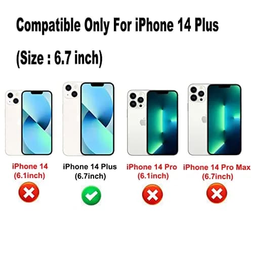 ekoneda Compatible for iPhone 14 Plus Case 6.7Inch | Sparkly Designer Soft Cover for Women thumbnail 7