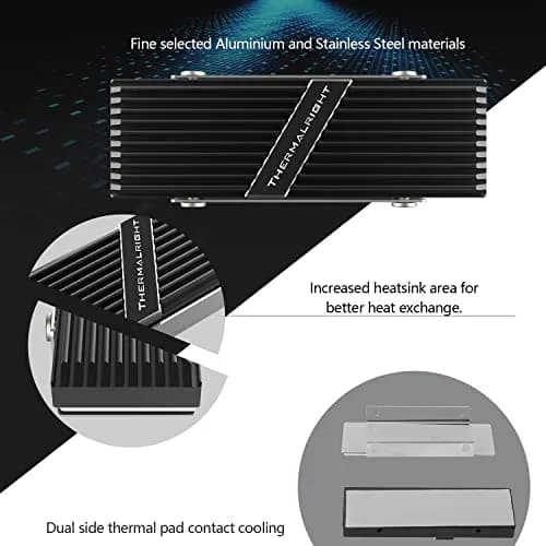 Thermalright TR-M.2 2280 Heatsink for SSD Cooling | Aluminum, High Performance, Black thumbnail 3