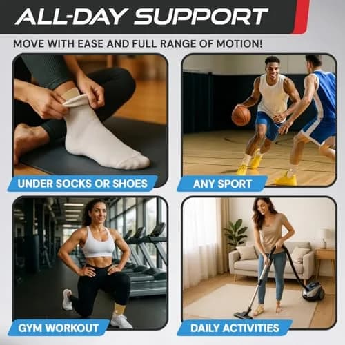 Sleeve Stars Ankle Brace for Men & Women Support, Beige Medium (10"-12") | FDA Approved Orthopedic Brace for Sprains & Pain Relief thumbnail 4
