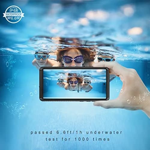 Lanhiem Samsung Galaxy S23 Ultra Phone Case, IP68 Waterproof Dustproof, Shockproof, Built-in Screen Protector, Black thumbnail 3
