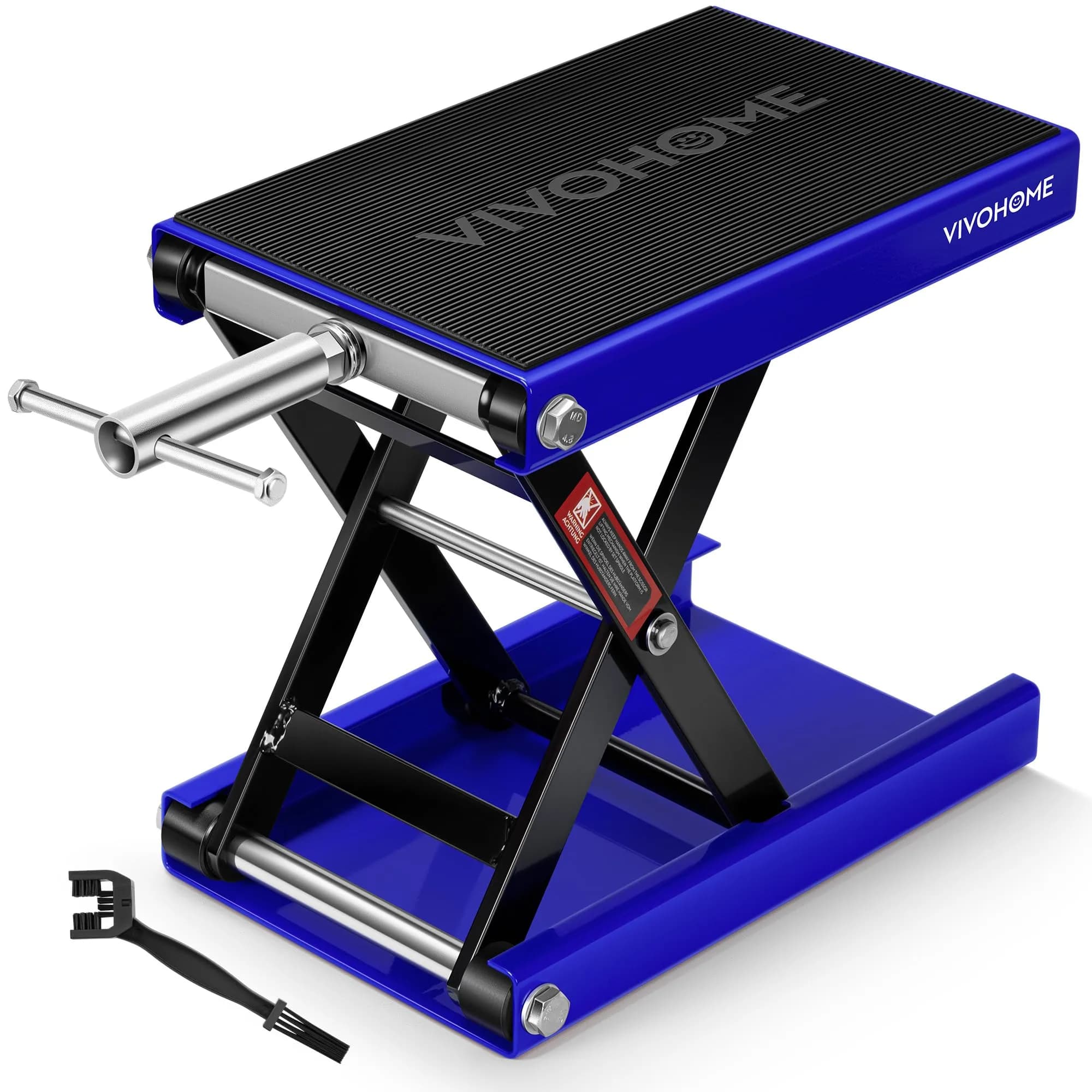 VIVOHOME 1100 LBS Motorcycle Lift Scissor Jack | Wide Deck Hoist Stand, Blue