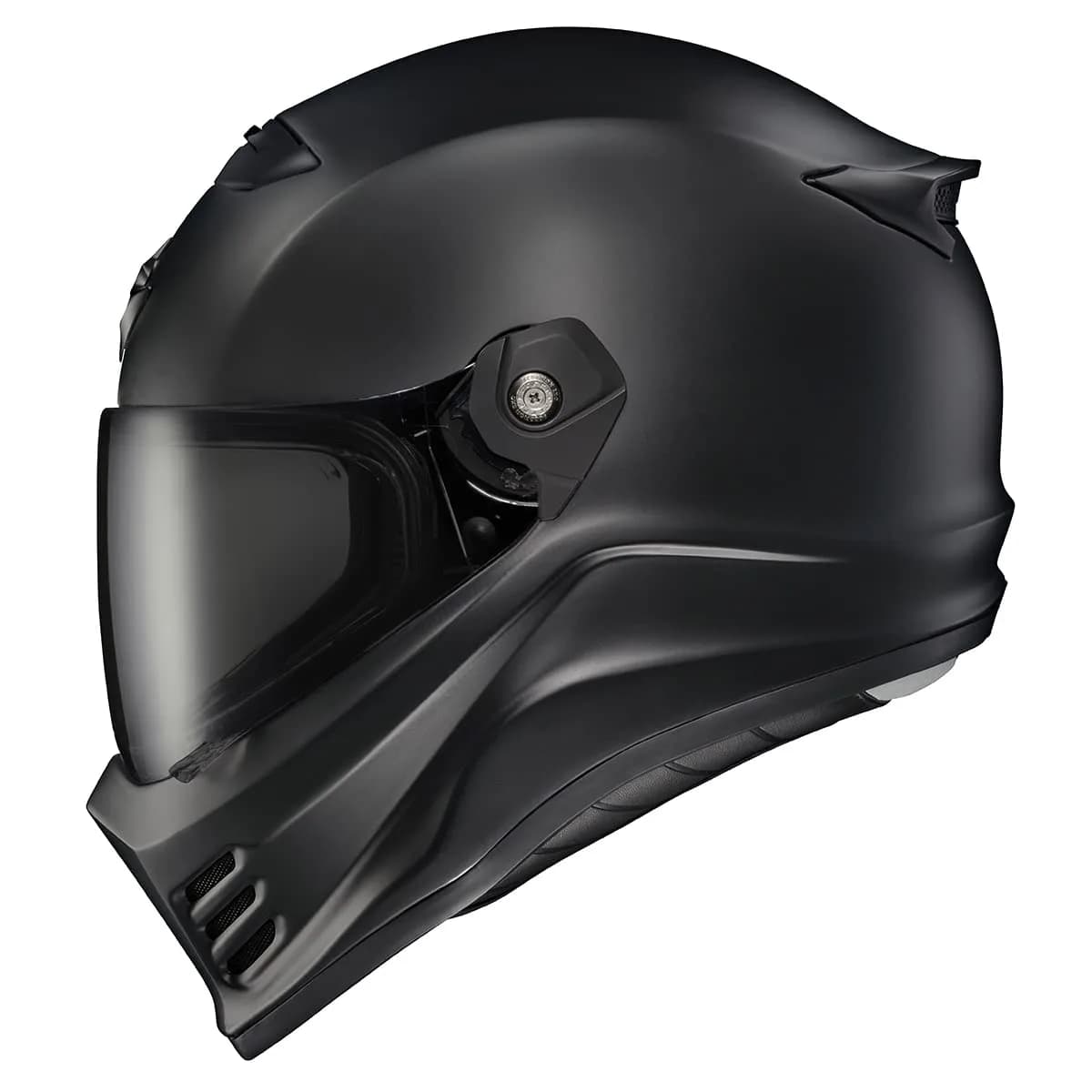 ScorpionEXO Covert FX Full Face Helmet Solid (Matte Black - Large) | Impact-Absorbing Fiberglass Shell & Aerodynamic Design — Large
