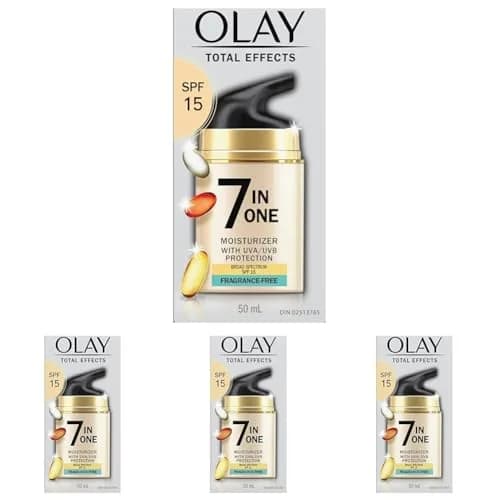Olay Total Effects 7 in 1 Fragrance Free Moisturizer 1.7 oz (Pack of 4) · SPF 15, Anti-Aging, Oil-Free, Quick Absorbing thumbnail 1