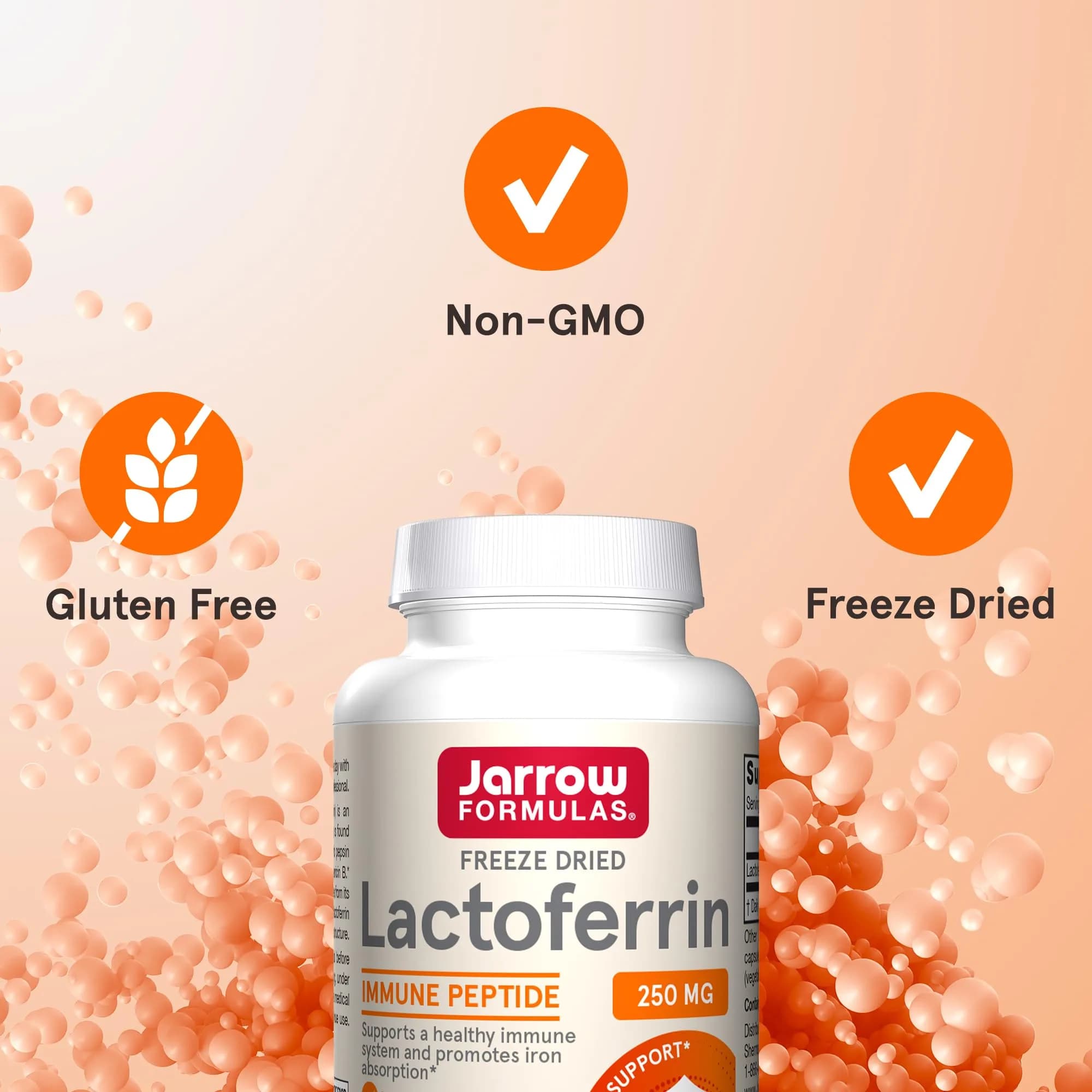 Jarrow Formulas Lactoferrin Capsules 250 mg (30 Count) | Immune Support & Iron Absorption - view 5