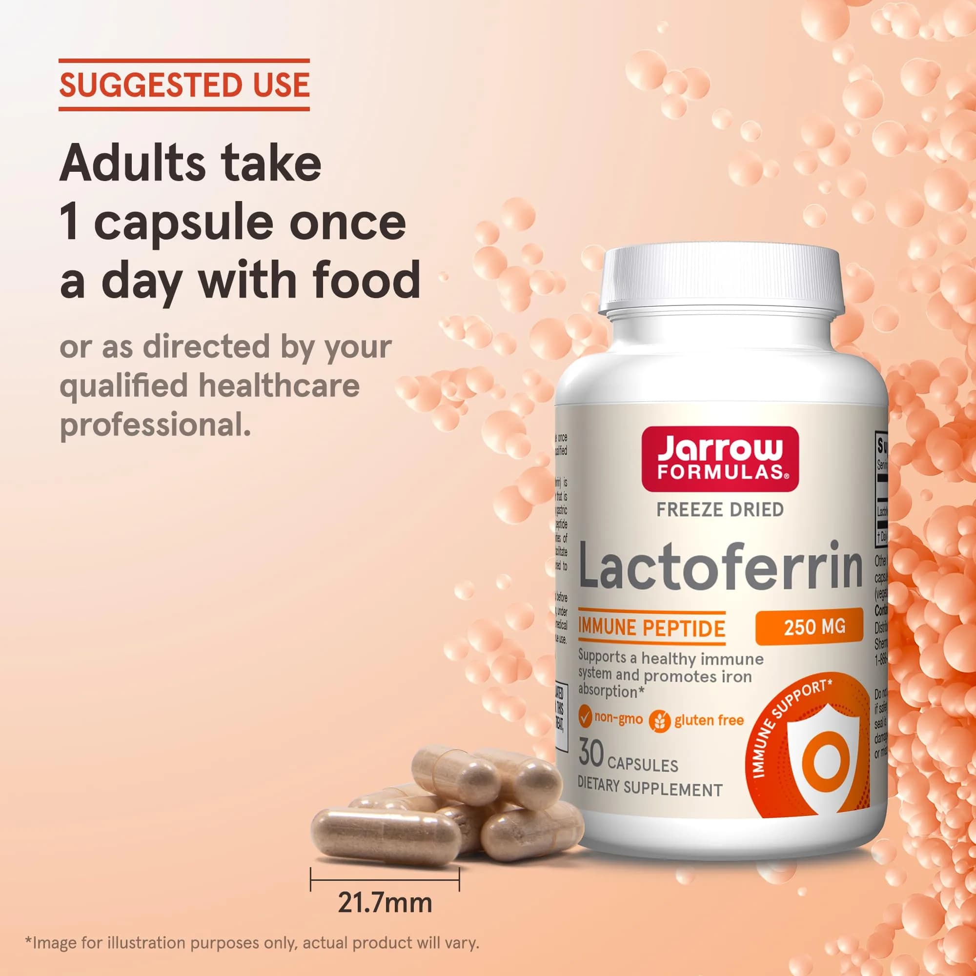 Jarrow Formulas Lactoferrin Capsules 250 mg (30 Count) | Immune Support & Iron Absorption - view 7