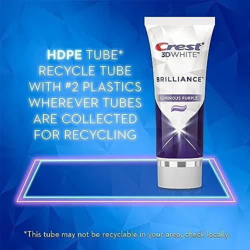 Crest 3D White Brilliance Purple Toothpaste 10.5 oz (3.5 oz Tubes) | 100% More Surface Stain Removal thumbnail 4
