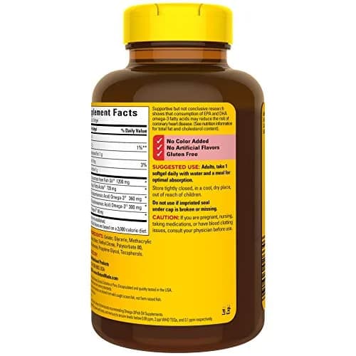 Nature Made Burp-Less Fish Oil 1200 mg Softgels (360 Count, 3 Bottles) | Heart, Brain & Eye Health Support thumbnail 9