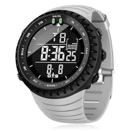 PALADA Men's Digital Sports Watch 50mm (1.97in) with LED Backlight | Water Resistant 50M thumbnail 1