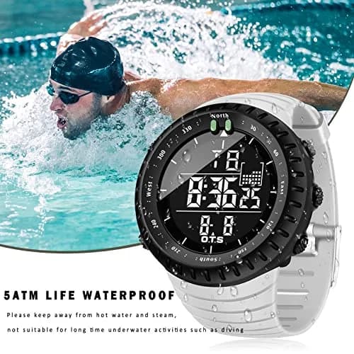 PALADA Men's Digital Sports Watch 50mm (1.97in) with LED Backlight | Water Resistant 50M thumbnail 4
