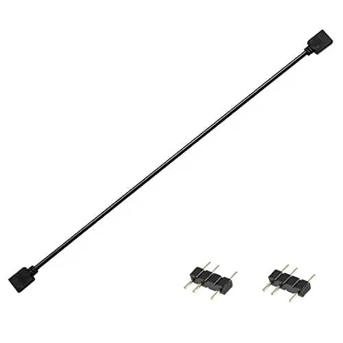 Yakuri 5V Argb 3-Pin Extension Cable 12inch | RGB Interface Extension for Motherboards thumbnail 1