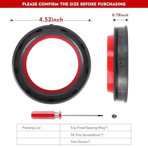 Kuflant Dust Bin Sealing Ring Assembly for Dyson V11 V15 SV14 SV15 SV22 Vacuum | Includes T8 Torx Screwdriver & Screw thumbnail 2