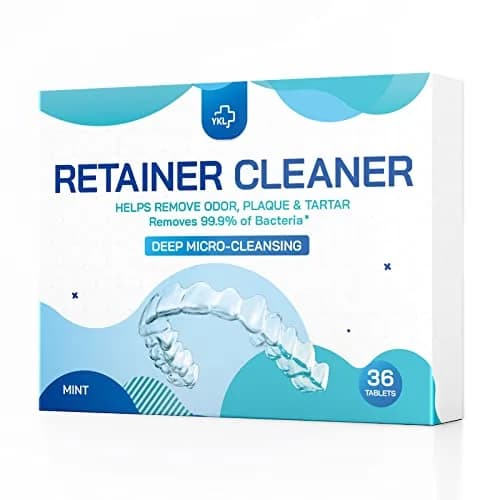 YKL Retainer & Denture Cleaner Tablets 36 Count (Pack of 1) | Cleans Dental Appliances with Mint Flavor thumbnail 1
