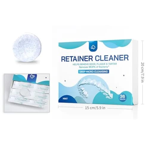 YKL Retainer & Denture Cleaner Tablets 36 Count (Pack of 1) | Cleans Dental Appliances with Mint Flavor thumbnail 2