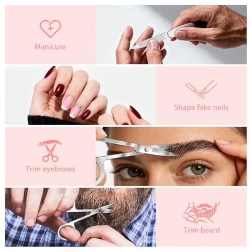 MORGLES Tweezers Set for Men 9 Pcs Nail Clipper Kit with Case for Grooming | Stainless Steel, Travel-Ready thumbnail 6