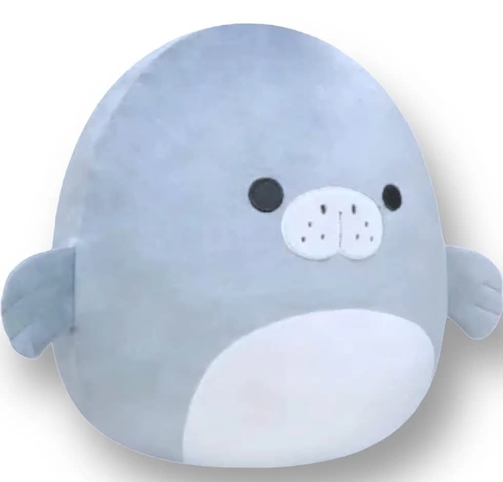 Squishmallows 7 Inch Gray Matt Manatee Plush Toy | Soft, Cuddly Sealife Animal for Kids & Collectors