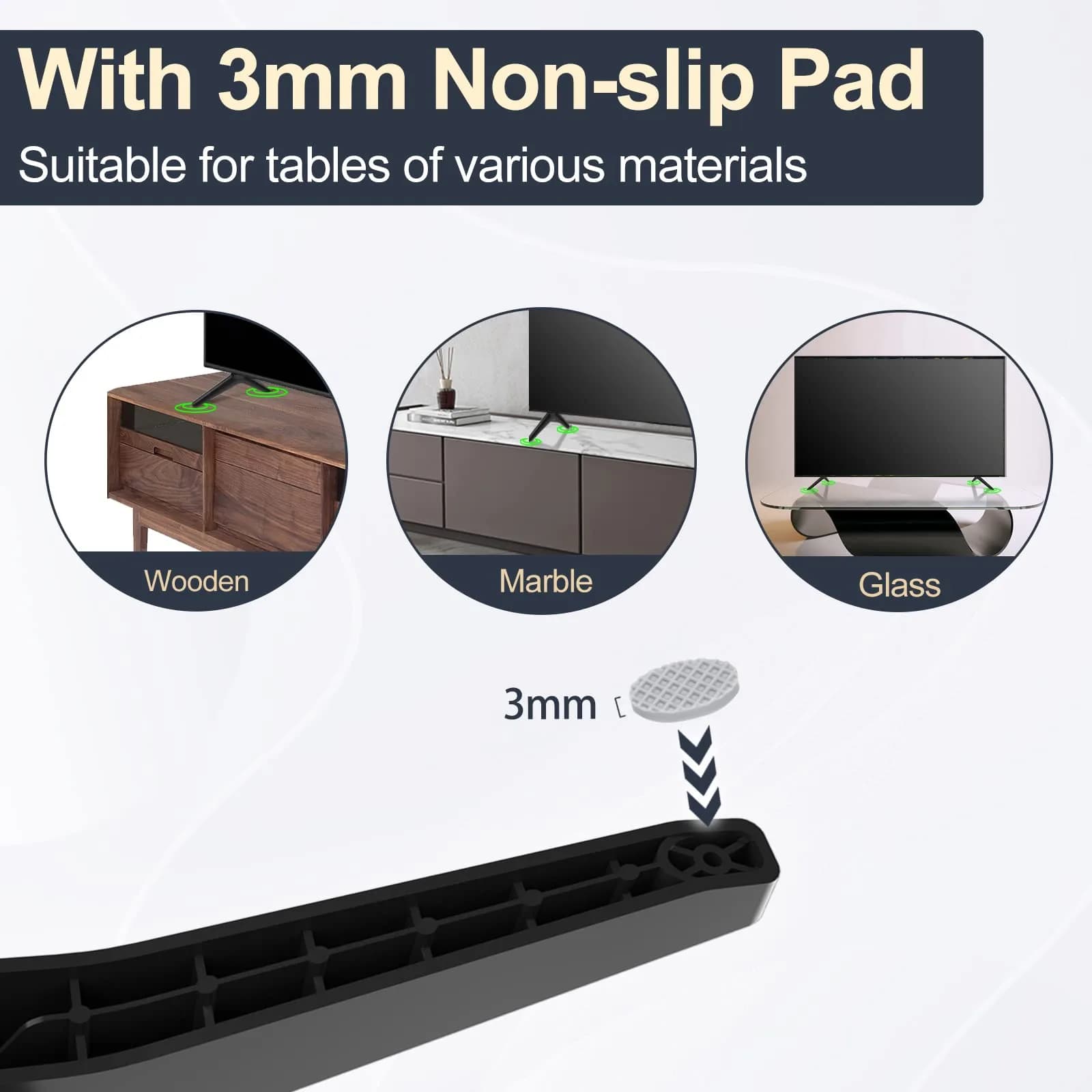 Maozhren Replacement TV Stand Legs for LG 49-55 Inch TVs | Includes Screws & Instructions - view 6