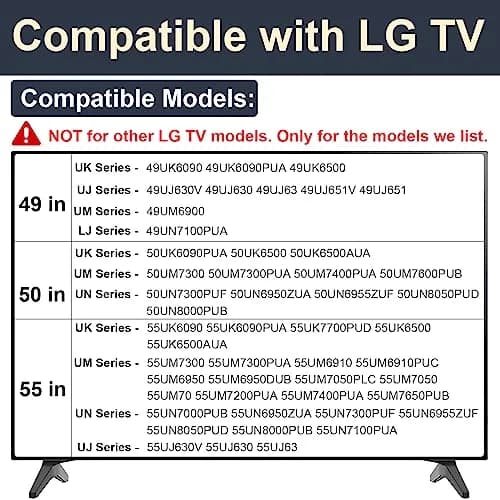 Maozhren Replacement TV Stand Legs for LG 49-55 Inch TVs | Includes Screws & Instructions thumbnail 3