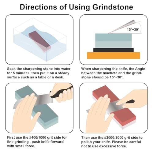 Lrker 4-Side Whetstone Sharpener Set 400/1000/3000/8000 Grit with Bamboo Base & Cut Resistant Gloves thumbnail 6