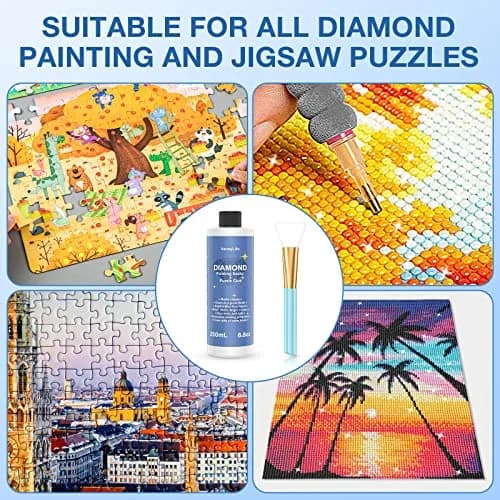 VansyLife Diamond Painting Sealer with Silicone Brush, 750ml (26.4 OZ) | Keeps Diamond Art Glossy & Permanent thumbnail 6