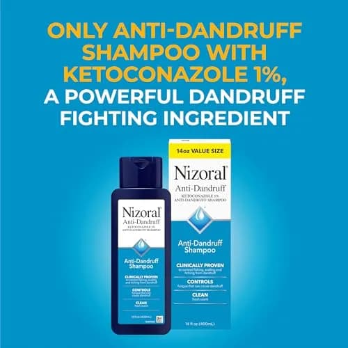 Nizoral Anti-Dandruff Shampoo with 1% Ketoconazole, Fresh Scent, 414ml (14 Fl Oz) | Controls Scalp Fungus thumbnail 2