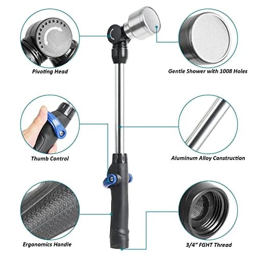 STYDDI Soft Rain Watering Wand 18” | Gentle Spray Garden Tool for Delicate Plants thumbnail 3