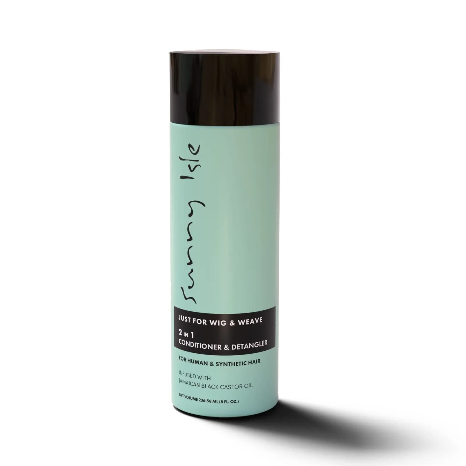 Sunny Isle 8oz Conditioner & Detangler for Synthetic & Natural Hair | Aloe Vera, Tea Tree, Jamaican Black Castor Oils — 8 Fl Oz