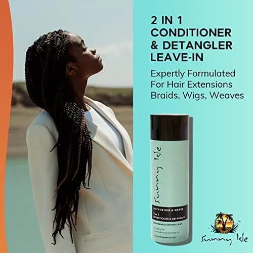 Sunny Isle 8oz Conditioner & Detangler for Synthetic & Natural Hair | Aloe Vera, Tea Tree, Jamaican Black Castor Oils thumbnail 4