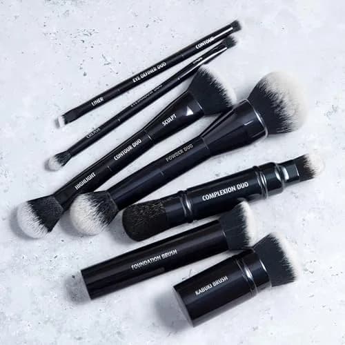 Lune+Aster Eyeshadow Duo Brush | Vegan Bristles, Dual-Ended, Aluminum Handle thumbnail 5