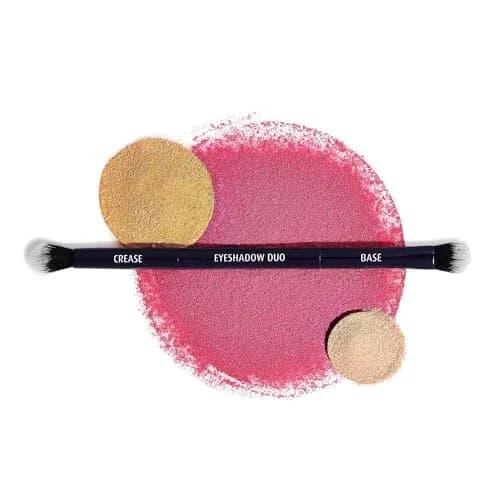 Lune+Aster Eyeshadow Duo Brush | Vegan Bristles, Dual-Ended, Aluminum Handle thumbnail 3