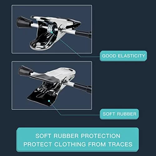 HWAJAN Pants Hangers with Clips 12 Inch | Space-Saving, Heavy Duty, Adjustable Clips for Pants & Skirts thumbnail 5