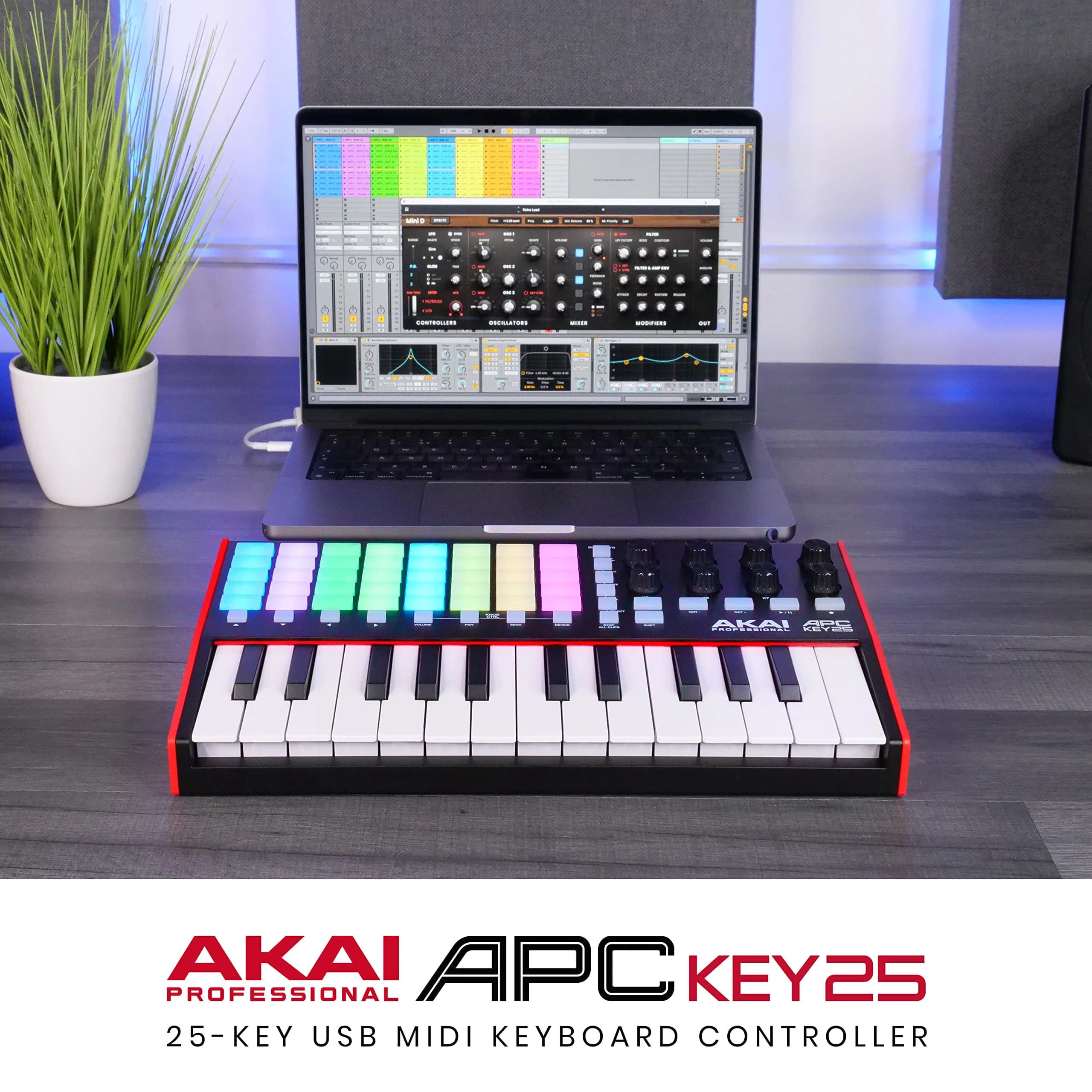 Akai Professional APC Key 25 MK2 25-Key USB MIDI Controller | Velocity-Sensitive Keys & RGB Pads - view 7