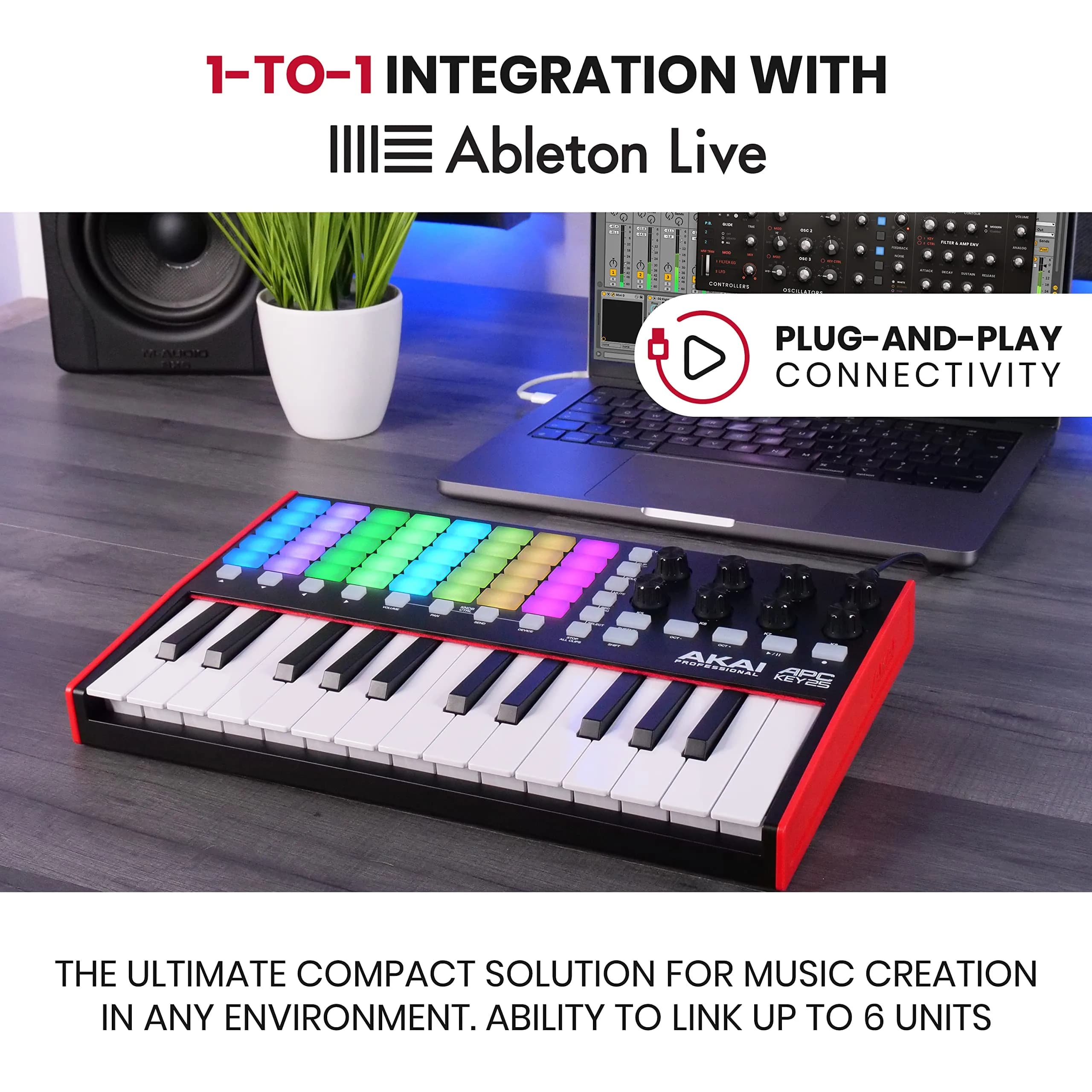 Akai Professional APC Key 25 MK2 25-Key USB MIDI Controller | Velocity-Sensitive Keys & RGB Pads - view 2