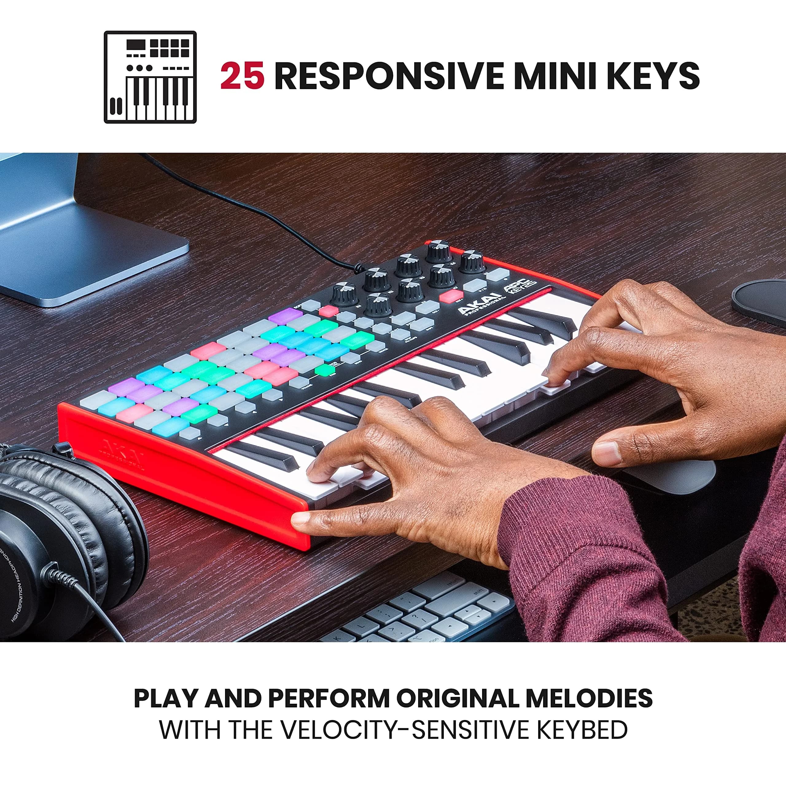 Akai Professional APC Key 25 MK2 25-Key USB MIDI Controller | Velocity-Sensitive Keys & RGB Pads - view 4