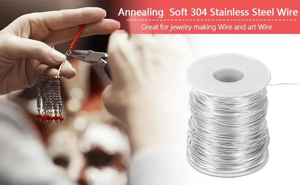 Yountiger 304 Stainless Steel Wire 18 Gauge (1 mm) 100 Ft | Rustproof, Annealed, Shapeable thumbnail 3