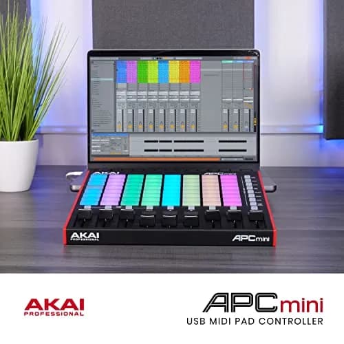 Akai Professional APC Mini MK2 USB MIDI Pad Controller | 64 RGB Pads, 9 Faders, Ableton Live Lite Included thumbnail 7