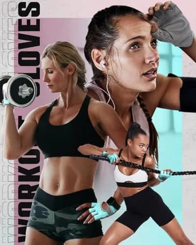 VINSGUIR Workout Gloves for Women and Men | Breathable & Padded Weight Lifting Gloves thumbnail 6