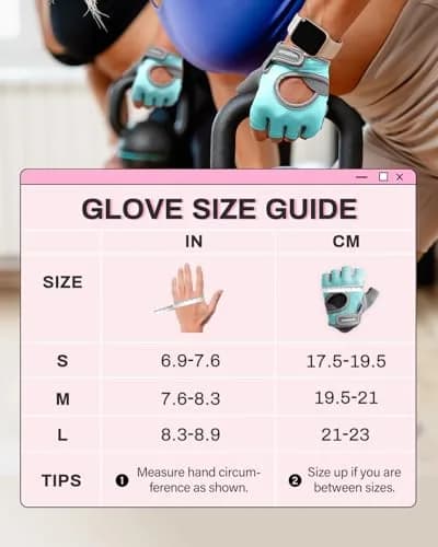 VINSGUIR Workout Gloves for Women and Men | Breathable & Padded Weight Lifting Gloves thumbnail 7