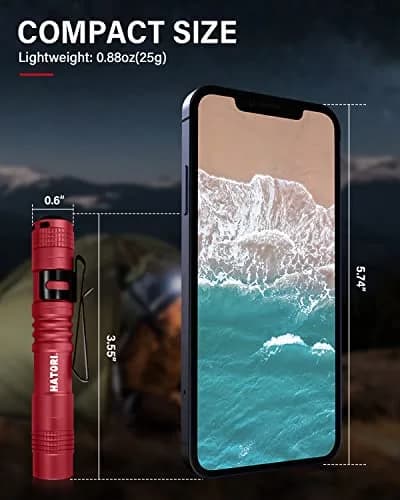 HATORI Mini LED Flashlight 150 Lumens | Compact, Waterproof & Portable for Emergencies thumbnail 3