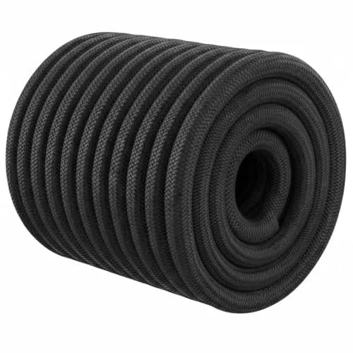 DerziNet Double Braided Arborist Rope 12.7 mm (1/2 Inch) x 15.24 m (50 Feet) Black | 8400 lb Tensile Strength thumbnail 1