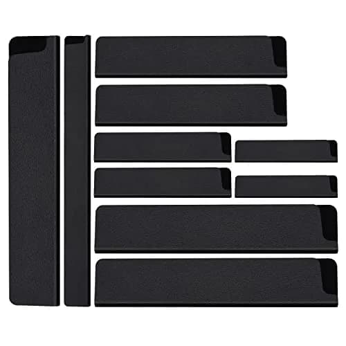 DkOvn Universal Knife Edge Guards Set, 10-Piece Black ABS Plastic Sheath | Protects Blades in Drawers thumbnail 1