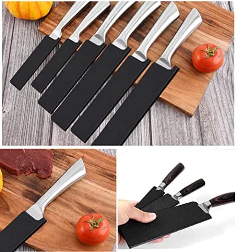 DkOvn Universal Knife Edge Guards Set, 10-Piece Black ABS Plastic Sheath | Protects Blades in Drawers thumbnail 6