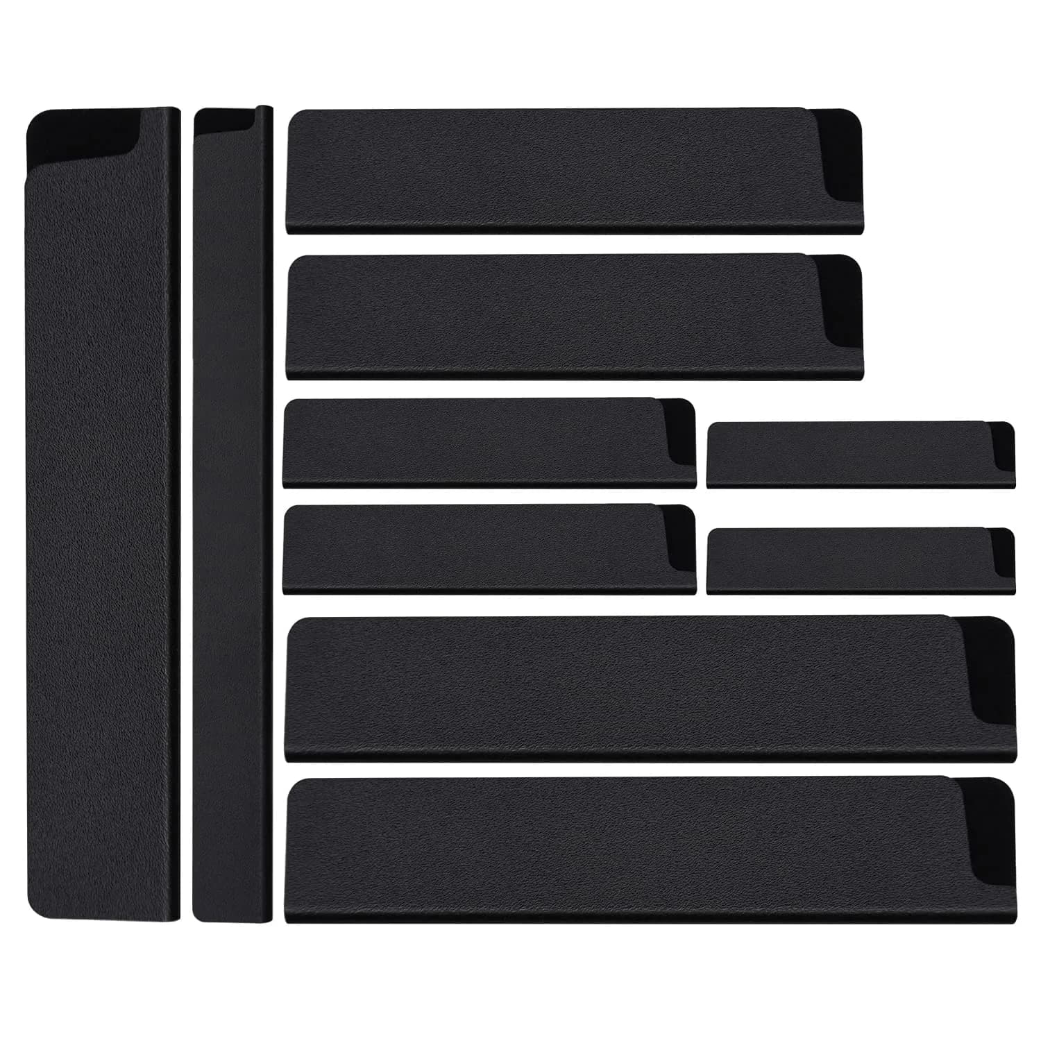 DkOvn Universal Knife Edge Guards Set, 10-Piece Black ABS Plastic Sheath | Protects Blades in Drawers
