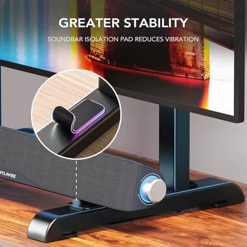 AX WABER Universal TV Stand for 24-80 Inch TVs | 7-Level Height Adjustable Tabletop Mount thumbnail 3