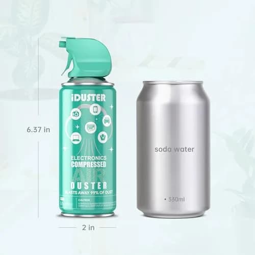 iDuster Compressed Air Duster for Electronics - 2x 3.5oz Cans | Powerful Dust Removal for Keyboards & PCs thumbnail 5