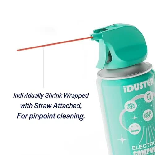 iDuster Compressed Air Duster for Electronics - 2x 3.5oz Cans | Powerful Dust Removal for Keyboards & PCs thumbnail 7