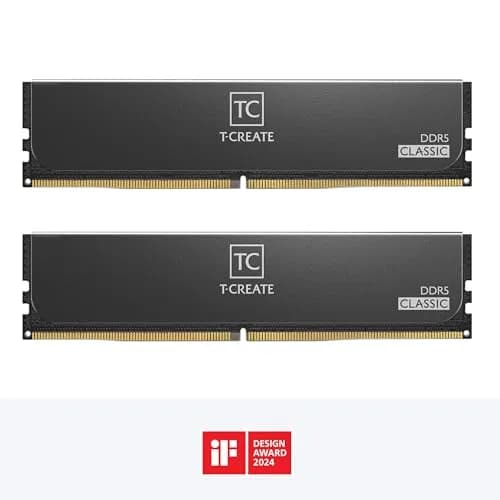 TEAMGROUP T-Create Classic 10L DDR5 64GB Kit (2 x 32GB) 5600MHz CL46 Desktop Memory Module Ram | 10-Layer PCB for Stable Performance thumbnail 2