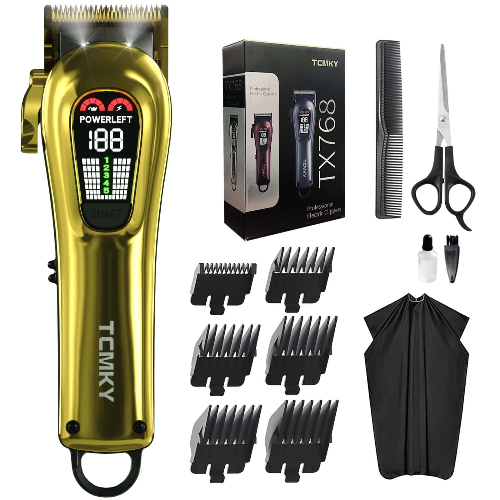 TCMKY Hair Clipper for Men Rechargeable & Corded | Powerful Steel Blade, LED Display, Low Noise (70-120 chars)