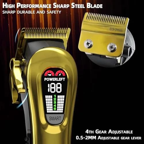 TCMKY Hair Clipper for Men Rechargeable & Corded | Powerful Steel Blade, LED Display, Low Noise (70-120 chars) thumbnail 4